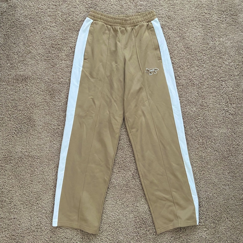 Maison Kitsuné Paris Beige Track Pants